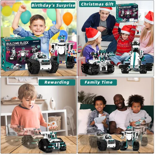 Vista 6 de Juguetes de Robot STEM para 8-14, 12 en 1 Juguetes de Robótica de Control Remoto para Niños, Kit de Construcción de Robot Programable Regalo