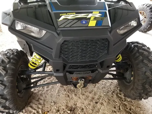 Vista 3 de KUAFU Fascia delantera compatible con Polaris Ranger RZR XP S 4 1000 900 2014-2020 Reemplazo para marco de parrilla de faros delanteros combinados