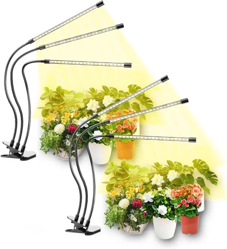 Vista 10 de bseah Luces de cultivo para plantas de interior, lámpara de cultivo de plantas de espectro completo, 10 niveles regulables, encendido y apagado