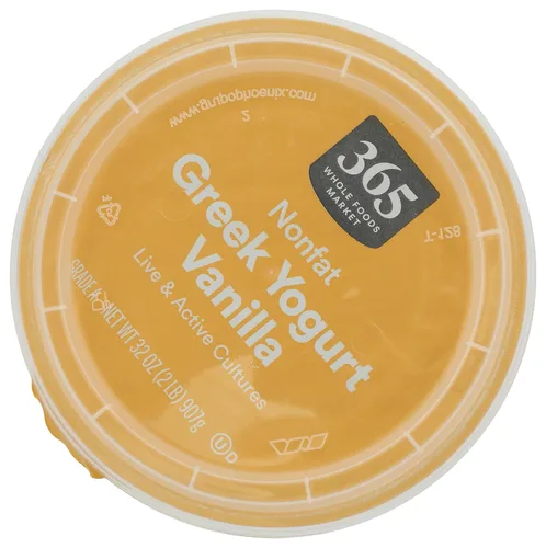 Vista 4 de 365 By Whole Foods Market, Yogur griego, vainilla sin grasa, 32 onzas