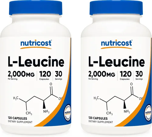 Vista 6 de Nutricost L-leucina 2,000 mg, 120 cápsulas vegetarianas, sin gluten