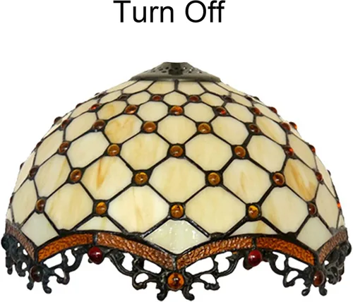 Vista 4 de Tiffany - Pantalla de repuesto para lámpara de cristal, accesorios para lámparas de mesa, lámpara de pie, lámpara de techo, lámpara colgante