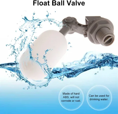Vista 2 de Válvula de flotador de estanque Válvula de bola de flotador Válvula de cierre de 1/2" 1 Pack Tank Float Valves, Wire Port Size: 1/2", Automatic