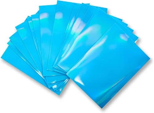 Vista 11 de 100 fundas holográficas negras para tarjetas, ajuste perfecto, fundas brillantes para tarjetas coleccionables, tamaño estándar, compatibles