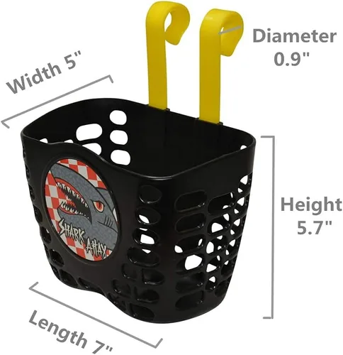 Vista 5 de Cesta de bicicleta para niños, triciclo, scooter de equilibrio, cesta de bicicleta