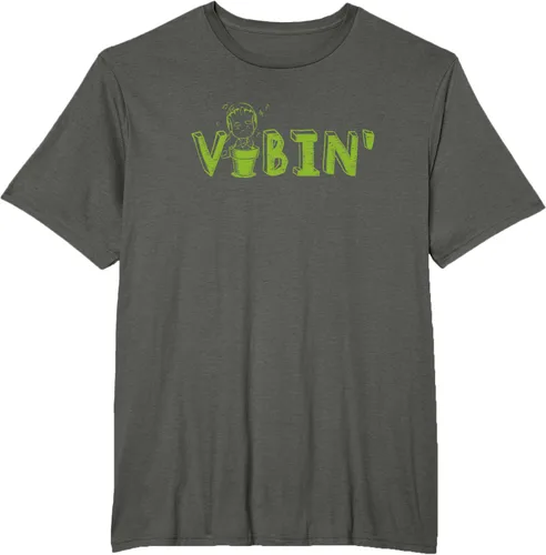 Vista 5 de Marvel Groot Vibin' Headphones Guardians of the Galaxy Camiseta, Negro