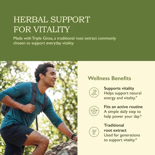 Vista 3 de GNC Suplemento de triple ginsa Herbal Plus, apoya la vitalidad, 100 porciones