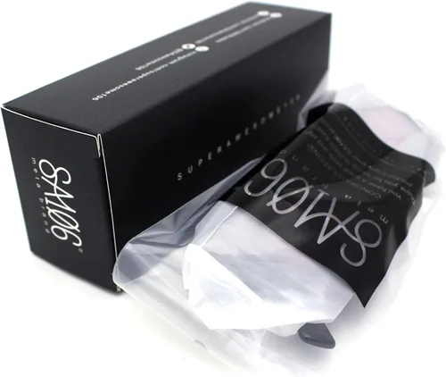 Vista 5 de SA106 Gafas de sol rectangulares con diseño geométrico de hoja de afeitar para mujer