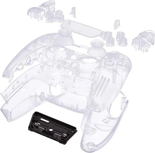Vista 4 de eXtremeRate Full Set Shell with Buttons Touchpad Cover, Clear Custom Replacement Decorative Trim Shell Front Back Plates Compatible with p s 5