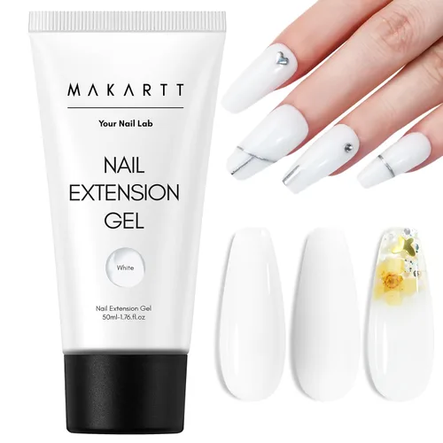 Vista 10 de Makartt Gel de uñas de poligel 50ml, gel constructor para uñas sin hema, rosa y marrón, fortalecedor multifuncional para extensión de uñas, gel duro