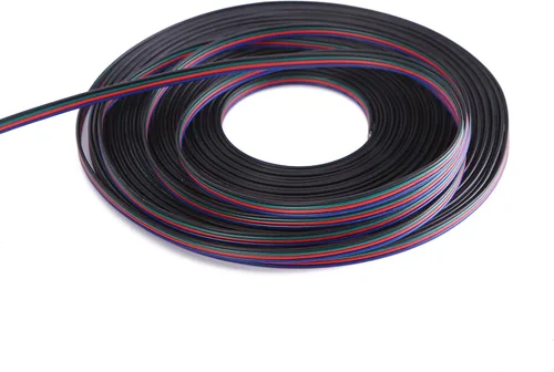 Vista 5 de C-able Cable de extensión de cable RGB de 4 pines de 100 pies (100.1 ft) 22 AWG con carrete, luces LED, tira de cables de extensión para 5050 3528