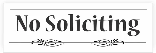 Vista 14 de Cartel decorativo No Soliciting, Negro