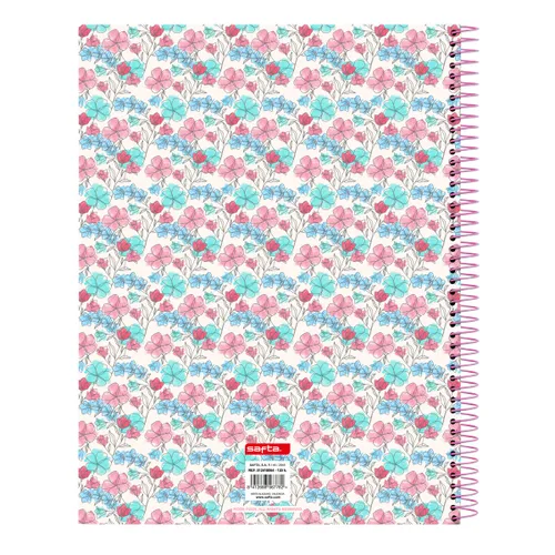 Vista 3 de Libreta Moos Flores Multicolor A4 120 Hojas