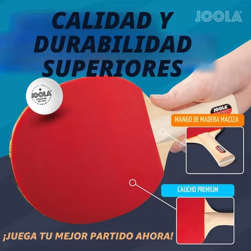 Vista 5 de JOOLA Family Premium Ping Pong Paddles Set of 4 - Advanced Table Tennis Rackets, 10 Training 3 Star Ping Pong Balls, and Storage Case - Competitive