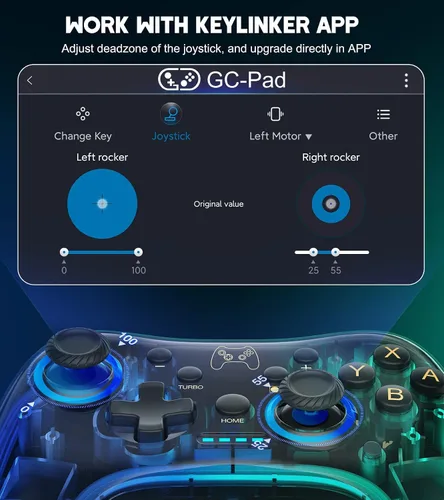 Vista 4 de Switch Controller Compatible with Nintendo SwitchLiteOLED & PCAndroidIOS, Switch Pro Controller With RGB Breathing LED, Switch Controllers Remote