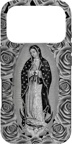 Vista 29 de Funda para iPhone 14 Pro Max Our Lady Virgen De Guadalupe Virgen María Floral