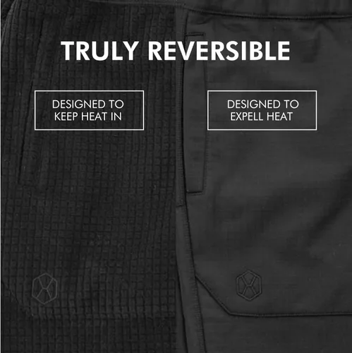 Vista 6 de GRAPHENE-X Pantalones deportivos reversibles Tela integrada de grafeno Transpirable, abrasión y resistente al agua Serie Futura, Negro