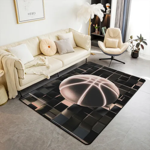 Vista 20 de Erosebridal Tapete de fútbol para interiores de 3 x 5 pulgadas, alfombra de fútbol neón para niños, adolescentes, hombres, brillantes, geométricas