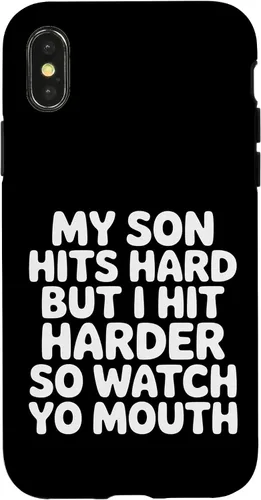 Vista 5 de My Son Hits Hard But I Hit Harder So Watch Yo Mouth - Case for iPhone 17