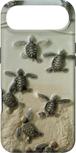 Vista 27 de Funda para iPhone 17, diseño de tortugas marinas color verde bebé