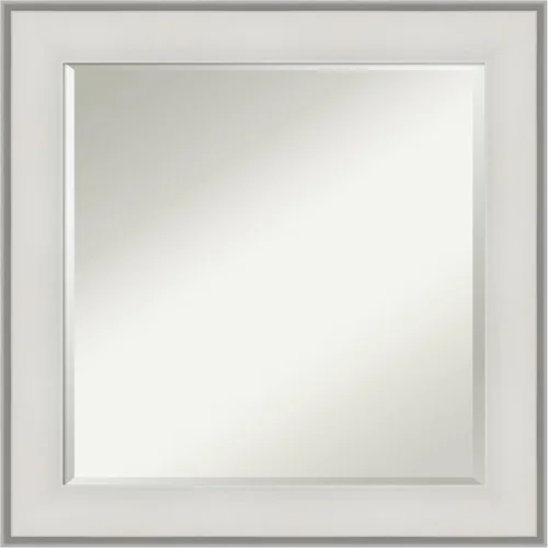 Vista 33 de Amanti Art - Espejo de baño blanco para sobre lavabo, espejo de tocador rectangular blanco de 35x45 para gabinete, marco moderno extragrande, se