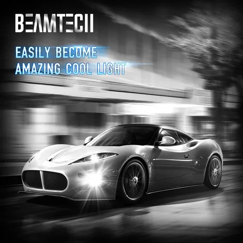 Vista 8 de BEAMTECH Bombilla LED antiniebla H1, tamaño mini 1:1, 16 chips mejorados, extremadamente brillante, 2800 lúmenes, 6500 K, xenón blanco