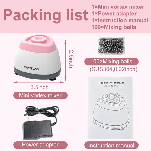 Vista 6 de Mezclador Vortex 3500rpm, Agitador de Esmalte de Uñas, Agitador de Pegamento y Mezclador de Pintura para Esmalte en Gel, Pinturas Acrílicas
