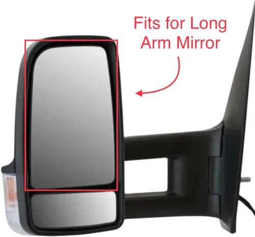 Vista 3 de Spieg Espejo de brazo largo para el lado del conductor, repuesto de cristal superior para Dodge Freightliner Mercedes Sprinter Van 2008-2021