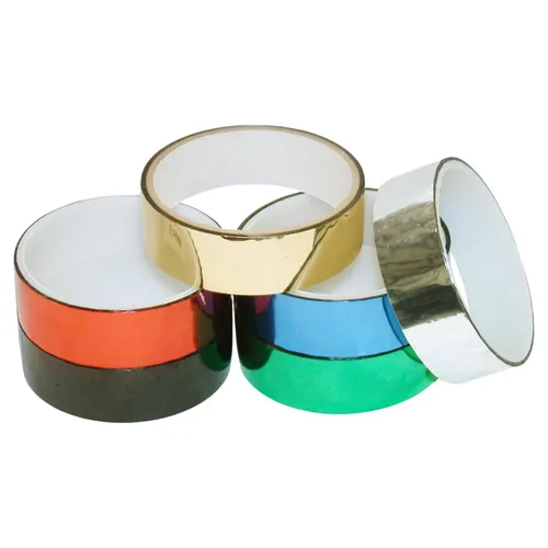 Vista 3 de jvcc mpf-01 Metalized Polyester Film cinta, Dorado