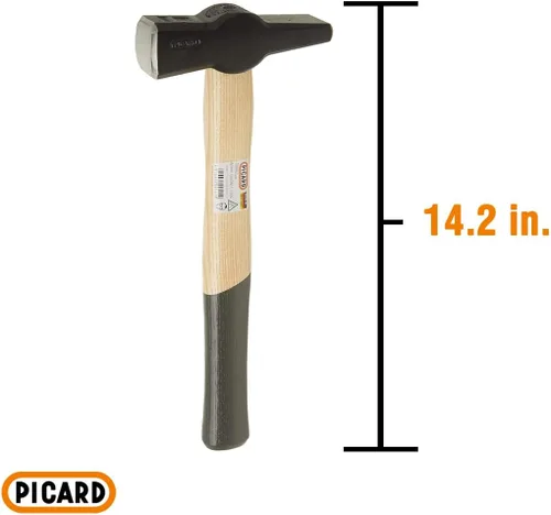 Vista 6 de Picard 0000811-1000, martillo de herrero de 2.205 lb, mango de madera de fresno diseño sueco