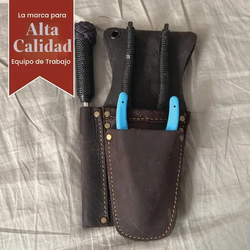 Vista 8 de Style N Craft 70012-Alicates dobles de bolsillo y soporte de punta de atún individual en cuero engrasado - marrón oscuro