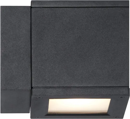 Vista 5 de WAC Lighting WS-W2505-AL Rubix - Lámpara de pared LED para exteriores, doble luz, 3000K, aluminio cepillado