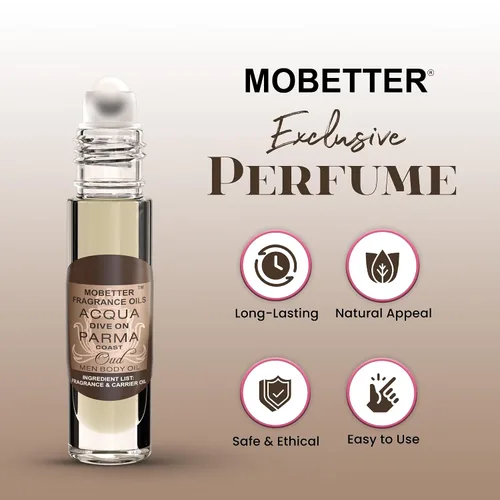 Vista 2 de MOBETTER FRAGRANCE OILS Acqua Dive On Parma Coast Oud Men - Aceite corporal con fragancia