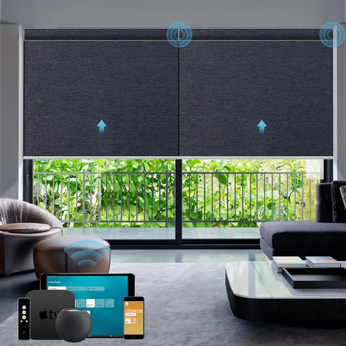 Vista 38 de SmartWings Persianas motorizadas con control remoto para ventanas, persianas enrollables Matter 100% opacas, automáticas, eléctricas inteligentes