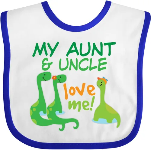 Vista 6 de inktastic My Aunt and Uncle Love Me Dinosaur Baby Bib