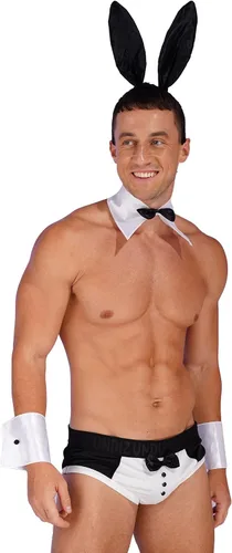 Vista 5 de Conjunto de lencería de 3 piezas para hombre, ropa interior de esmoquin con tanga tanga mangas de mano
