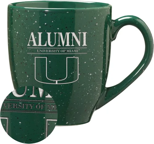 Vista 9 de Rico Industries NCAA Illinois Fighting Illini Alumni - Taza de café de cerámica moteada grabada con láser de 16 onzas