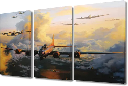 Vista 15 de Lienzo decorativo para pared de niños, decoración de dormitorio de adolescentes de la Segunda Guerra Mundial, imágenes en pared para decoración