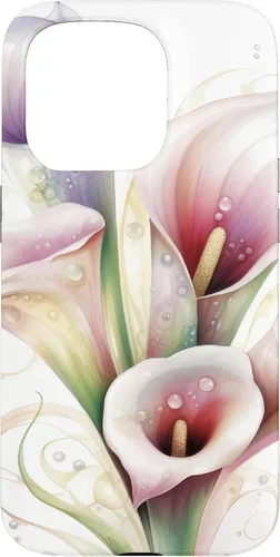 Vista 14 de iPhone 12 Pro Max Calla Lilies Flower Floral Watercolor Case