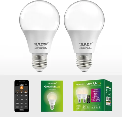 Vista 6 de Bombillas inteligentes de crecimiento para plantas de interior, temporizador programable y atenuación Full Spectrum Plant Grow Bulbs, Dimmable
