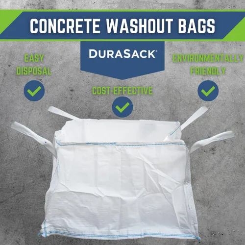 Vista 6 de DURASACK Bolsa de construcción resistente (200 galones) y bolsa de lavado de hormigón (130 galones) con forro de plástico