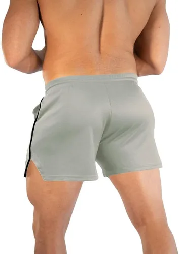 Vista 3 de TEZO Pantalones cortos de entrenamiento para hombre, 5 pulgadas, para gimnasio, atletismo, correr, entrenamiento, de secado rápido, pantalones