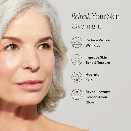 Vista 3 de Naked & Thriving El Set de Noche Suero Nocturno Renovador y Resurfacing (30 mL) + Aceite Facial Restaurador y Rejuvenecedor (35 mL) con Ácido
