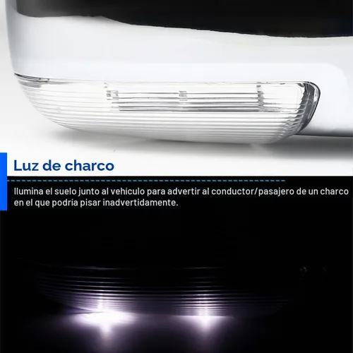 Vista 8 de Spec-D Tuning Espejo lateral derecho del pasajero plegable cromado con señal LED, compatible con Dodge Ram 1500 2009-2012