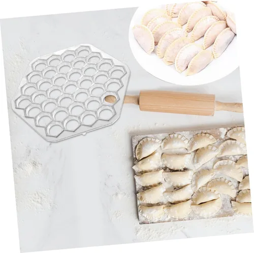 Vista 9 de Juego de moldes para bolas de masa hervida de aleación de aluminio, accesorio de cocina para albóndigas rusas y ravioles reutilizable multifunción
