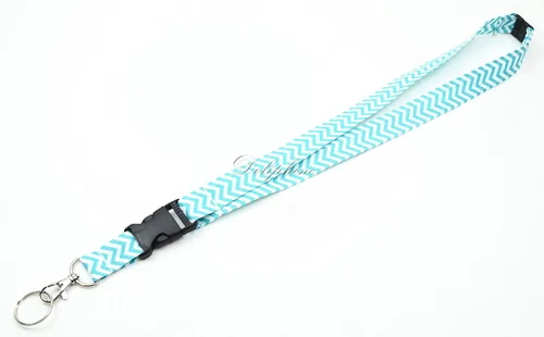 Vista 2 de Breakaway Wave - Cordón de tela para cuello Chevron con hebilla desmontable (aguamarina)