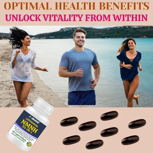 Vista 9 de Nikoni Cápsulas blandas liposomales veganas NMNH, fórmula 33 en 1 con 1000 mg de NMNH por seving, apoyo NAD+ - Promueve la energía celular, la salud