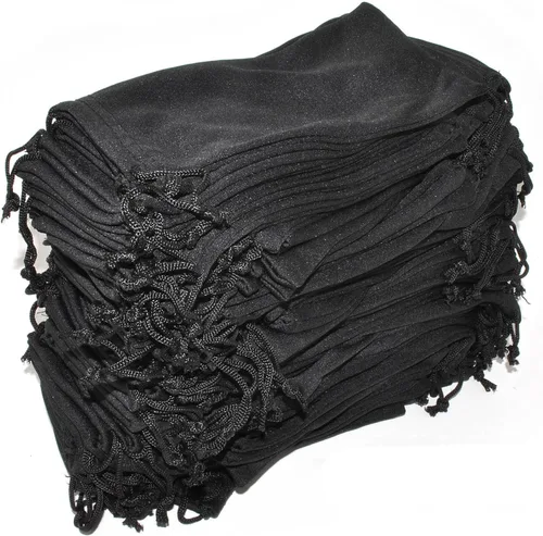Vista 7 de OWL Bolsas a granel para gafas microfibra suave limpieza caso bolsa negro 12 negro