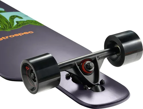 Vista 6 de Retrospec Rift Drop-Through Longboard Skateboard Complete Canadian Maple Wood Cruiser w/Drop-Through Trucks for Commuting, Cruising, Carving &