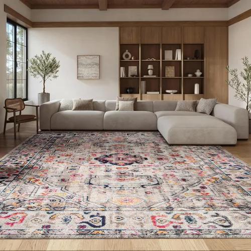Vista 20 de SAFAVIEH Madison Collection - Alfombra de pasillo de 2 pies 2 pulgadas x 8 pies, color salvia y marfil, diseño bohemio oriental envejecido,